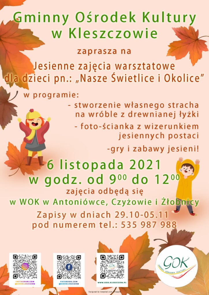 jesienneWarsztatyDlaDzieci strachyFotobudkaLOWRES