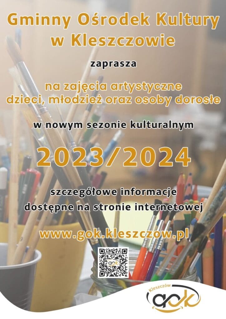 Zaproszenie na zajęcia GOK w roku kulturalnym 2023/2024