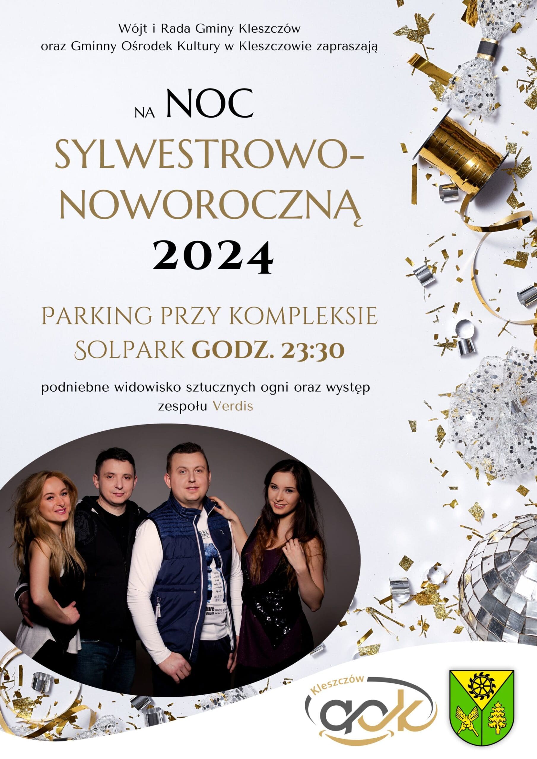 Plakat NOC SYLWESTROWO NOWOROCZNA 2024