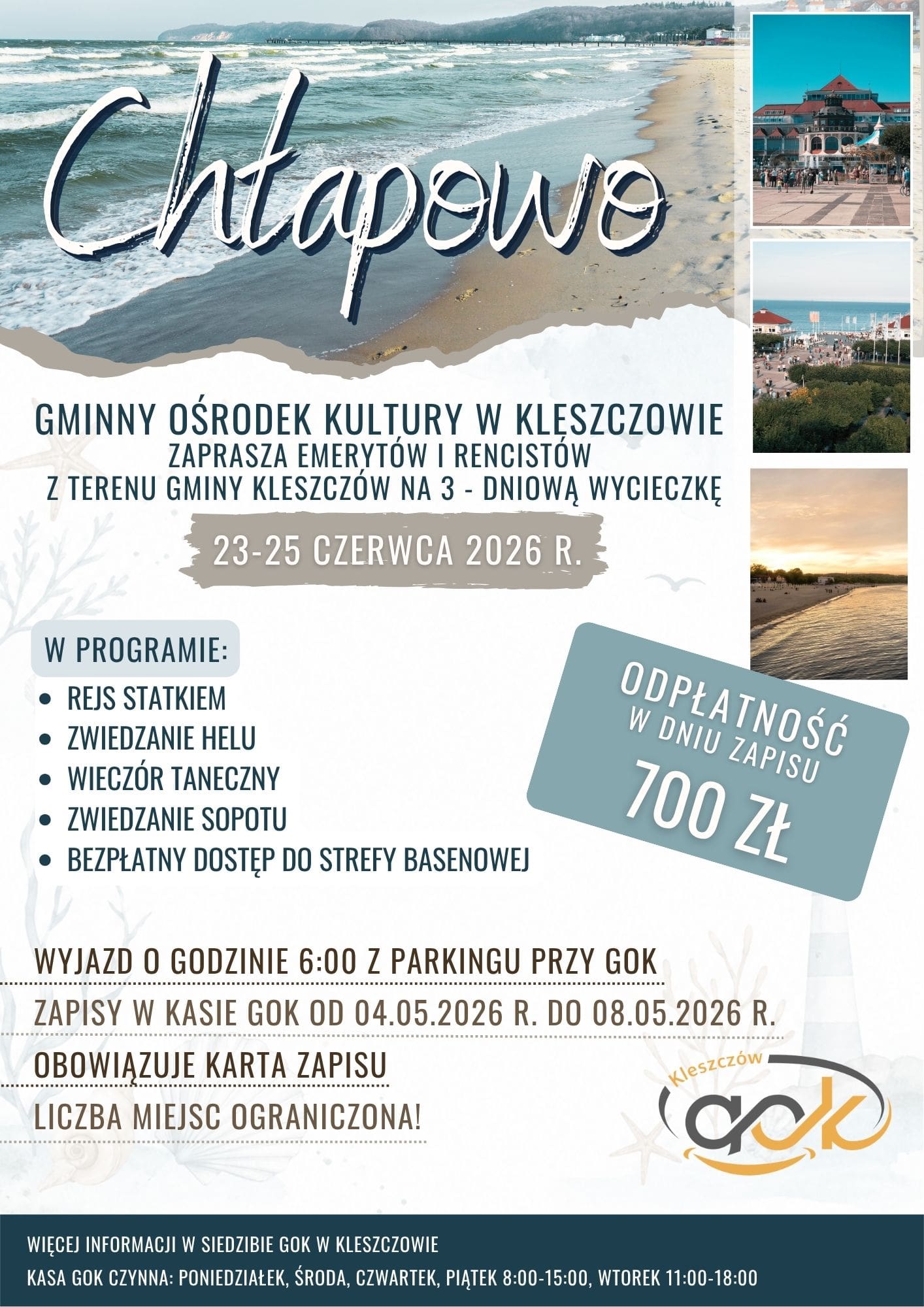 GMINNY OŚRODEK KULTURY W KLESZCZOWIE ZARASZA
