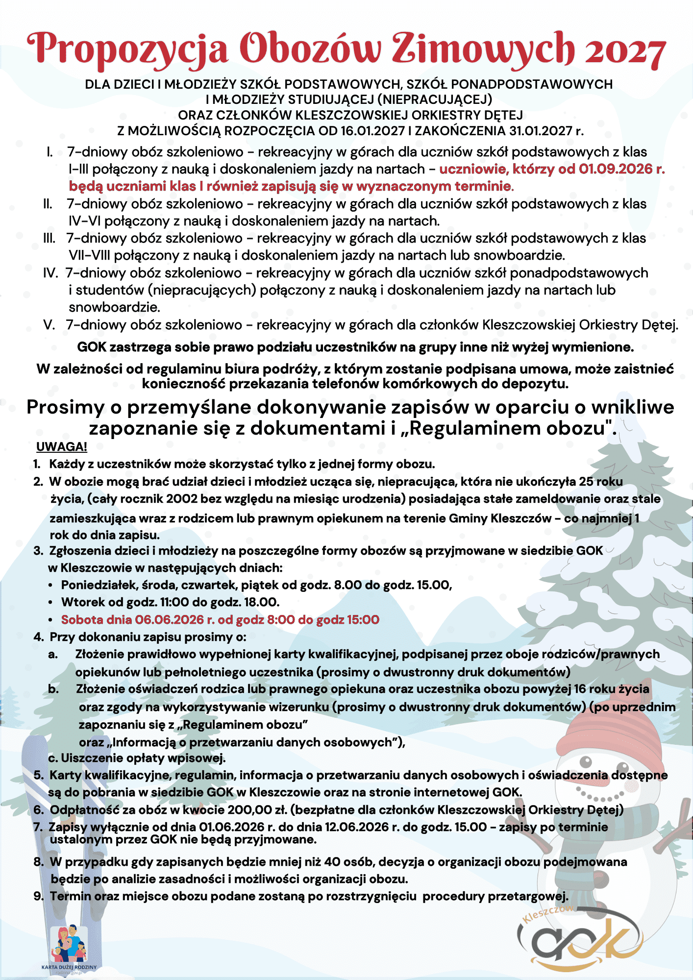 Zapisy obozy zimowe